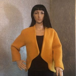 Thakoon Mustard Yellow open high low jacket, 6